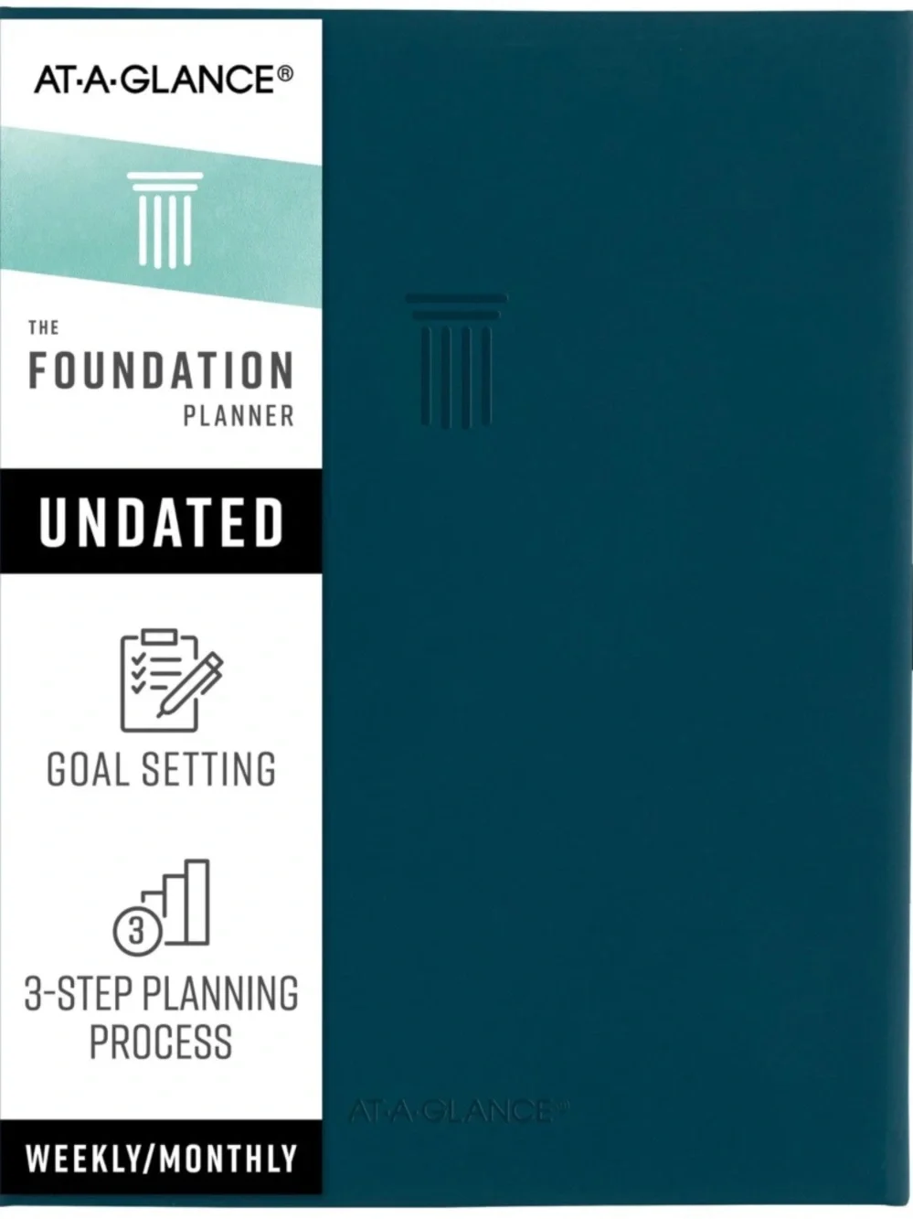 AT A GLANCE Foundation Weekly Monthly Planner Hardcover Undated Blue 5.5 x 8.5